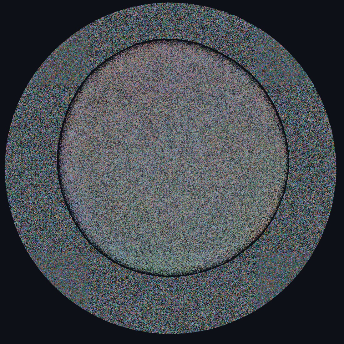 A map of 100 million nodes, drawn as dots